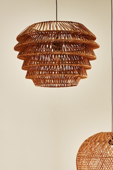 Oliver Bonas Natural Cono Rattan Woven Lamp Shade