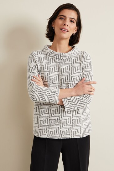 Phase Eight Cream Rena Textured jumpers