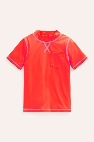 Boden Orange Short Sleeve Rash Vest