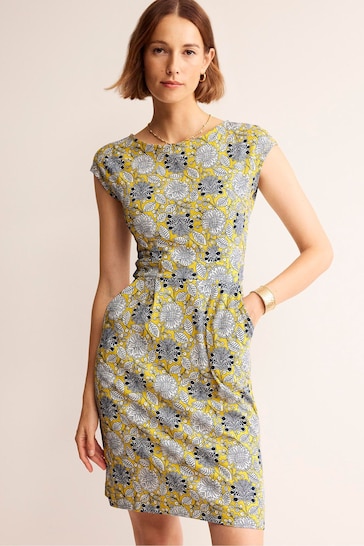 Boden Yellow Florrie Jersey Dress