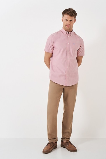 Crew block Clothing Company Pink Plain Cotton Classic Shirt