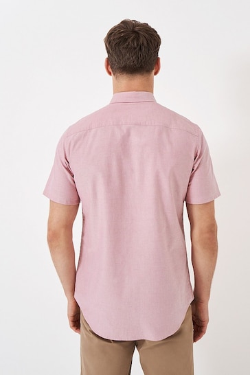 Crew Clothing Company Pink Plain Cotton Classic Shirt