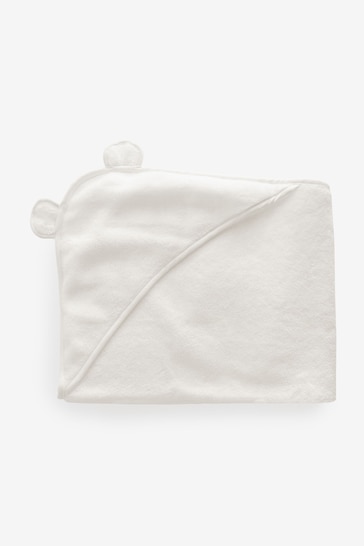 The White Company Bear Hydrocotton Hooded White Towel