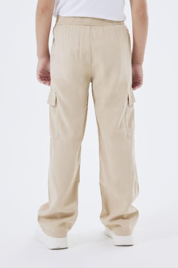 Name It Cream Elasticated Waist Cargo Trousers