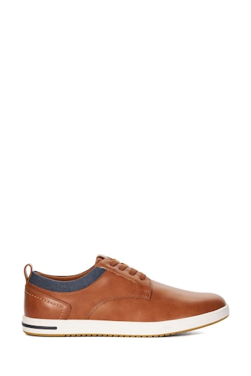 Dune London Brown Travels Collar Detail Trainers