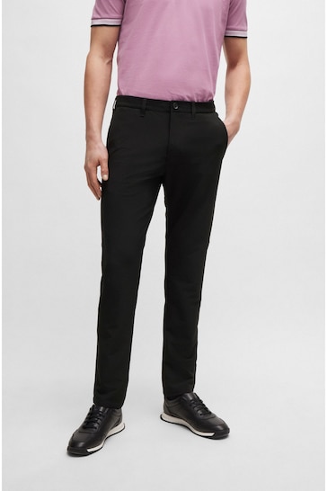 BOSS Black Tapered Fit Stretch Cuffed Chino Trousers