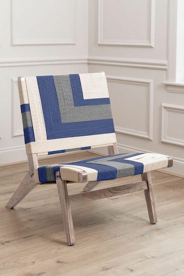 Voyage Maison Blue Ballari Geometric Boho Chair