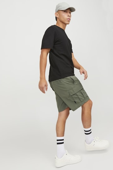 JACK & JONES Green Cargo Swim Shorts