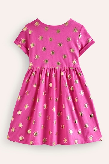 Boden Pink Short Sleeved Fun Jersey Dress
