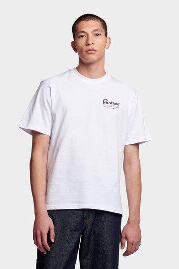 Penfield Mens Relaxed Fit Valley White T-Shirt