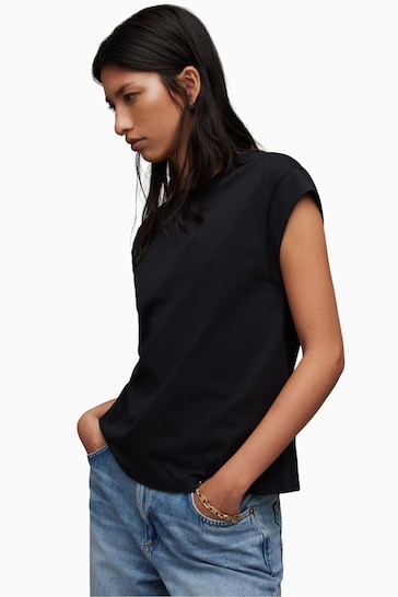 AllSaints Black Esme T-Shirt