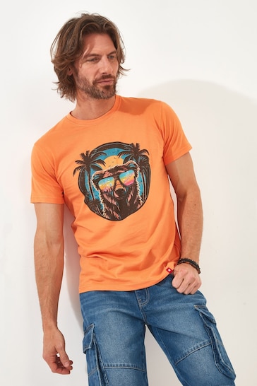 Joe Browns Orange Cool Bear Graphic T-Shirt