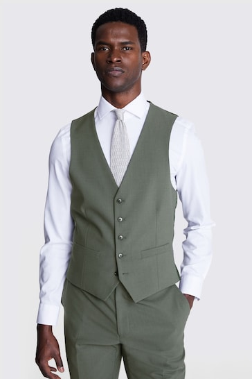 DKNY Sage Green Slim Fit Waistcoat