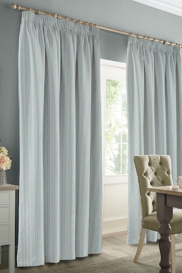 Sophie Allport Blue Stamford Stripe Made to Measure Curtains