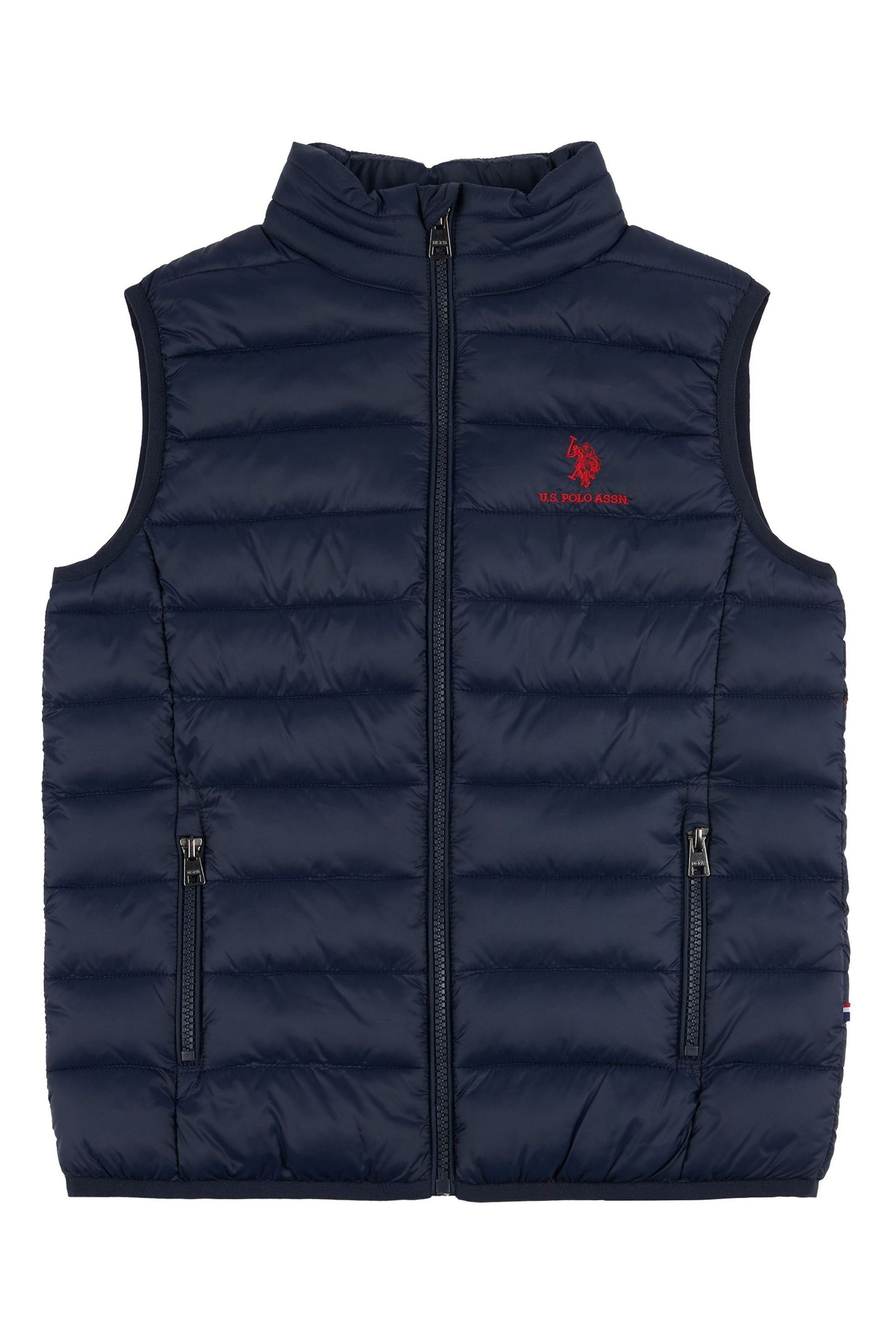 Buy U.S. Polo Assn. Blue Bound Quilted Boys Gilet from the Next UK online shop