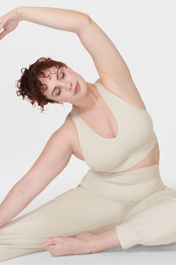 Sweaty Betty Creme Beige Marl Gaia Yoga Bra