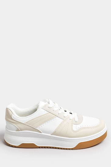 Yours Curve White Chunky Trainers In Extra Wide EEE Fit