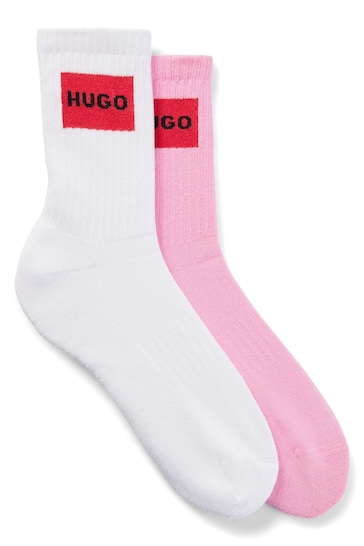 HUGO  Regular Length Logo Socks 2 Pack