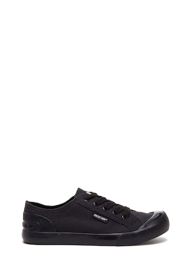 Rocket Dog Jazzin Fable Fabric Black Trainers