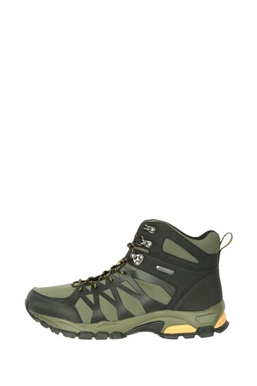 Mountain Warehouse Green Mens Trekker II Waterproof Softshell Walking Boots
