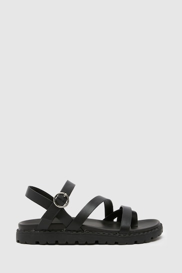 Schuh Trula Strappy Black Sandals