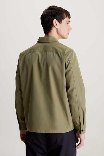 Calvin Klein Green Cargo Nylon Overshirt