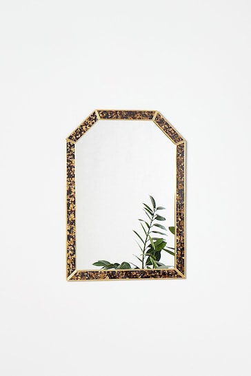 Oliver Bonas Gold Small Isabella Resin Wall Mirror