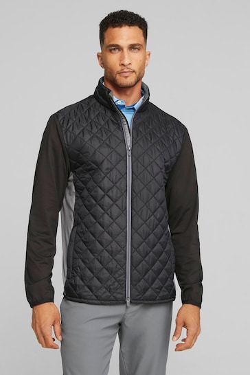 Puma Black Golf Frost Quilted Mens Jacket