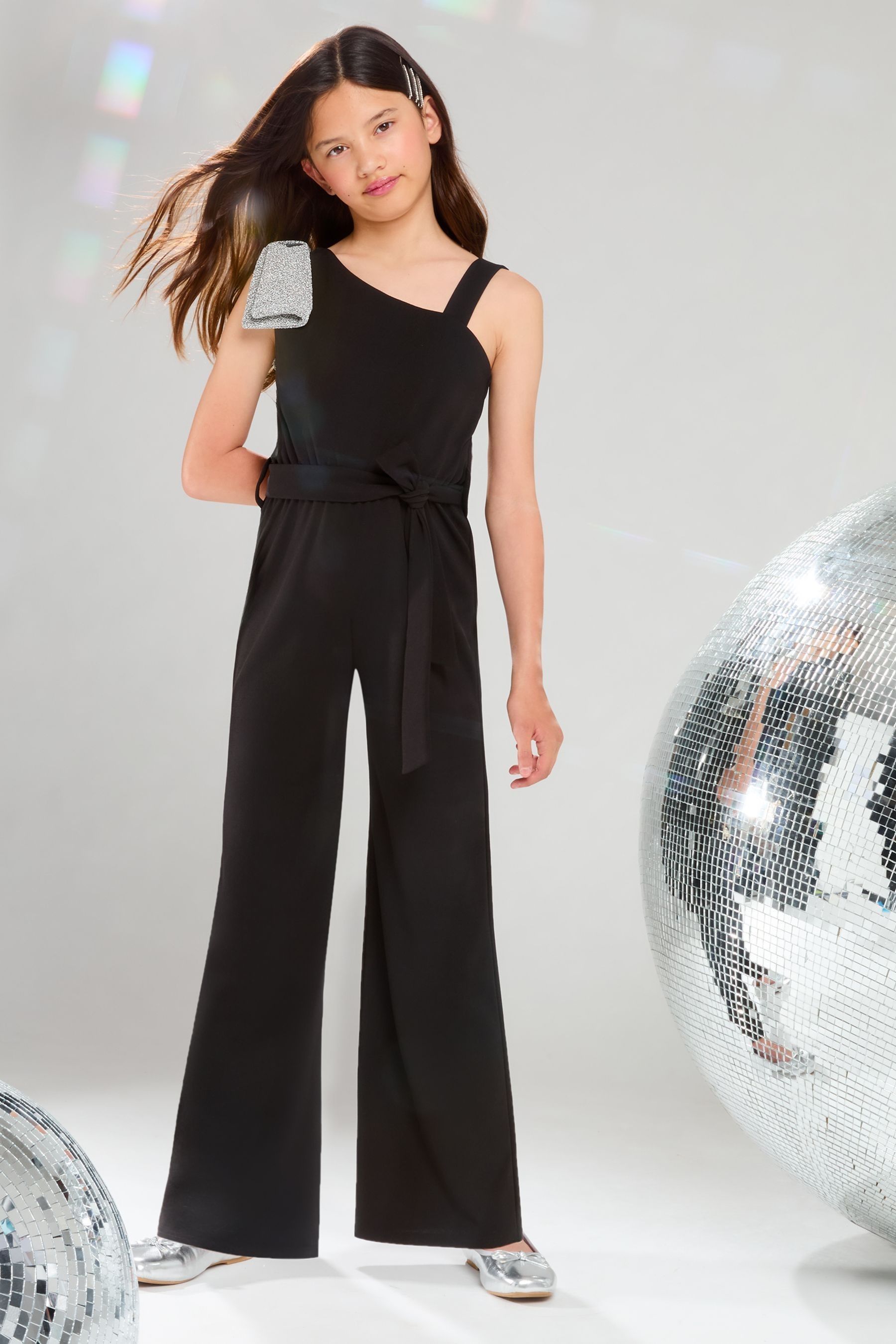 Black jumpsuit party clearance