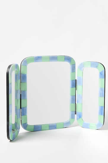 Oliver Bonas Blue and Green Alyssa Glass Dressing Table Mirror