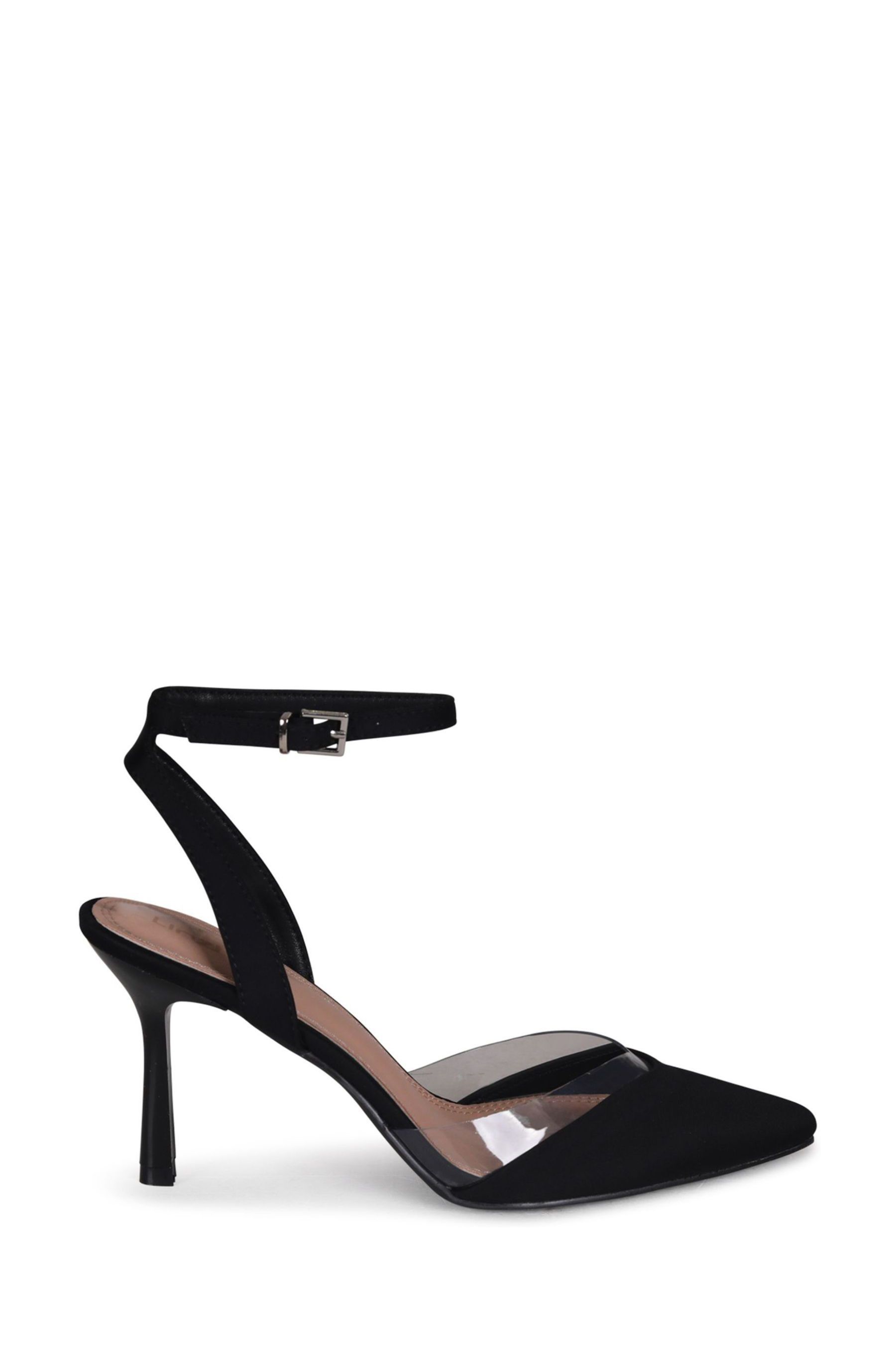 Linzi Black Marsielle Court Heels With Perspex Detail