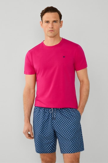 Hackett London Men Pink Short Sleeve T-Shirt