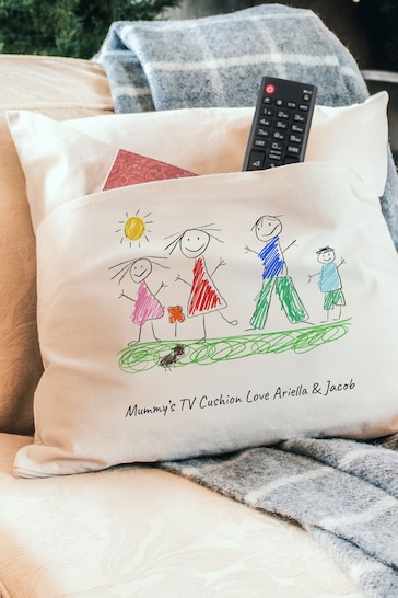 Personalised Hand Drawn Mothers Day Pocket Cushion by Jonnys Sister