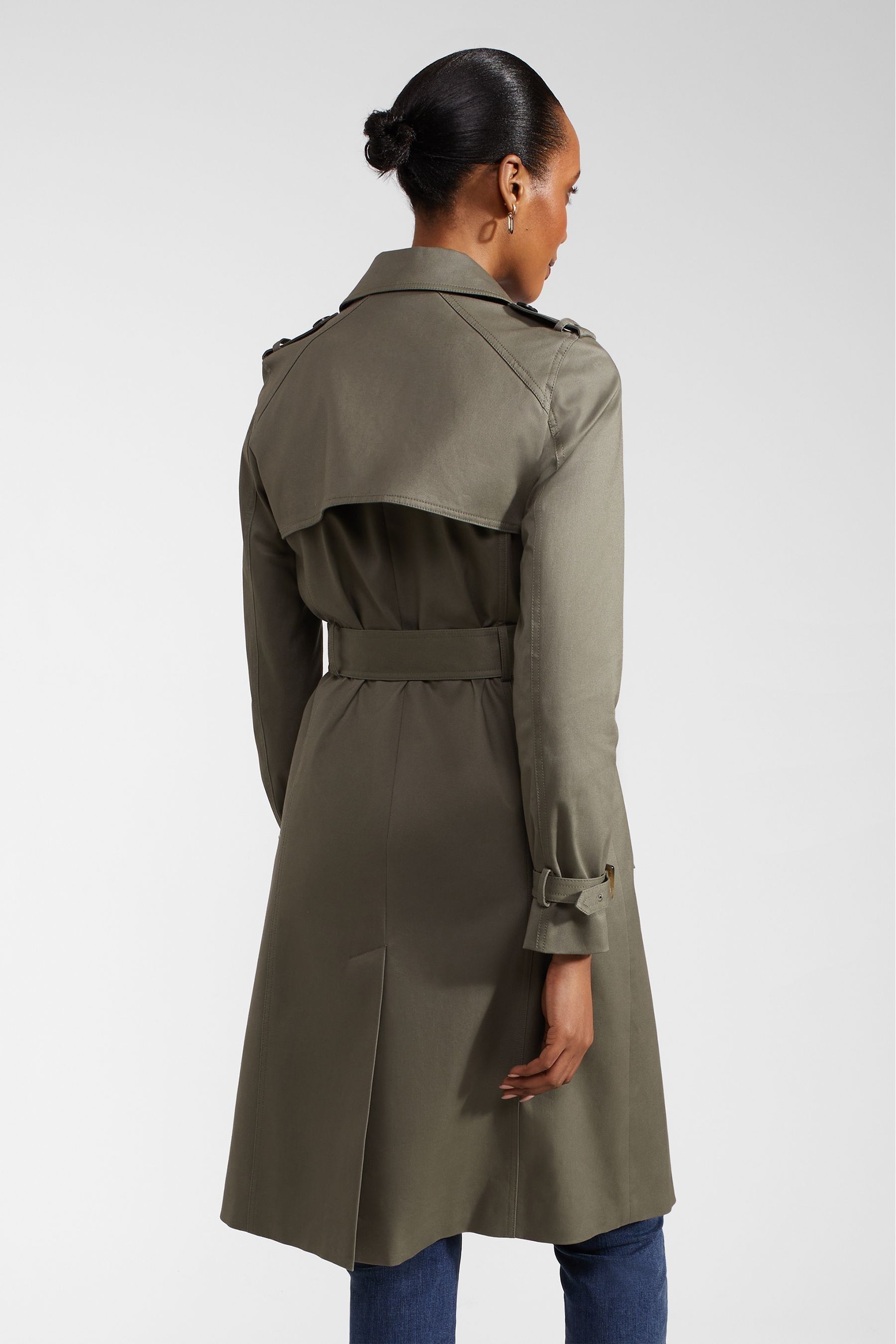 Buy Hobbs Olive Green Petite Lisa Trench Jacket from the Next UK online shop