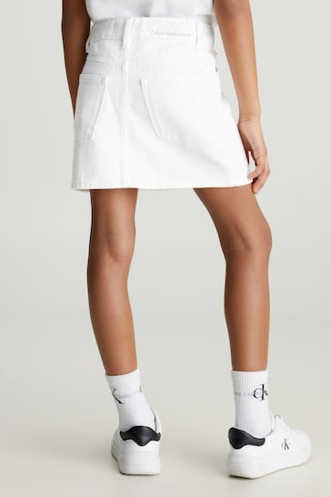 Calvin Klein Denim White Skirt