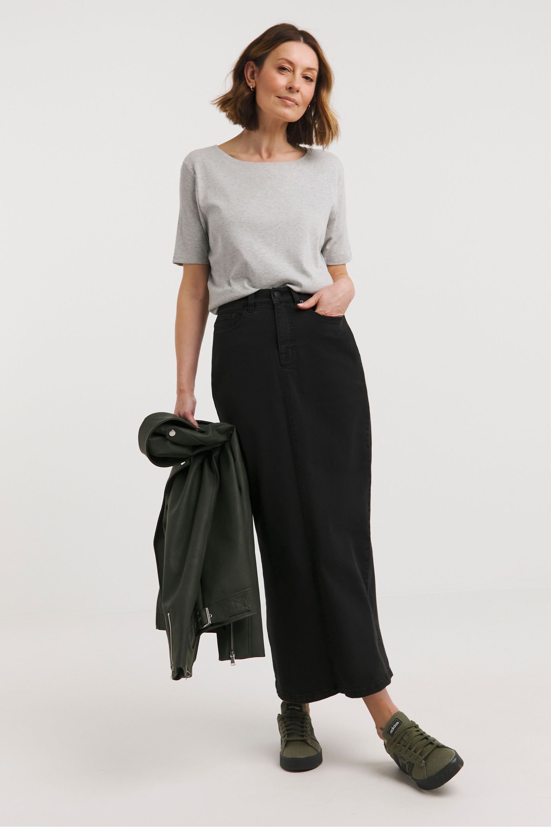 JD Williams 24 7 Black Maxi Skirt