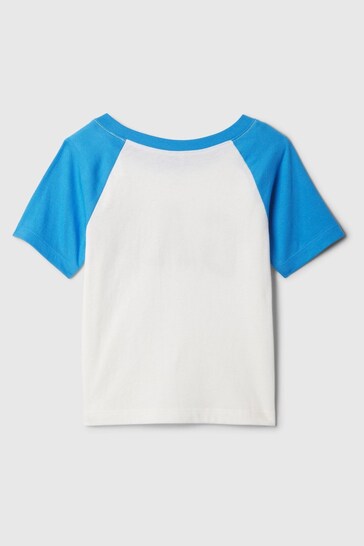 Gap Blue Cotton Logo Short Sleeve Baby T-Shirt (Newborn-5yrs)