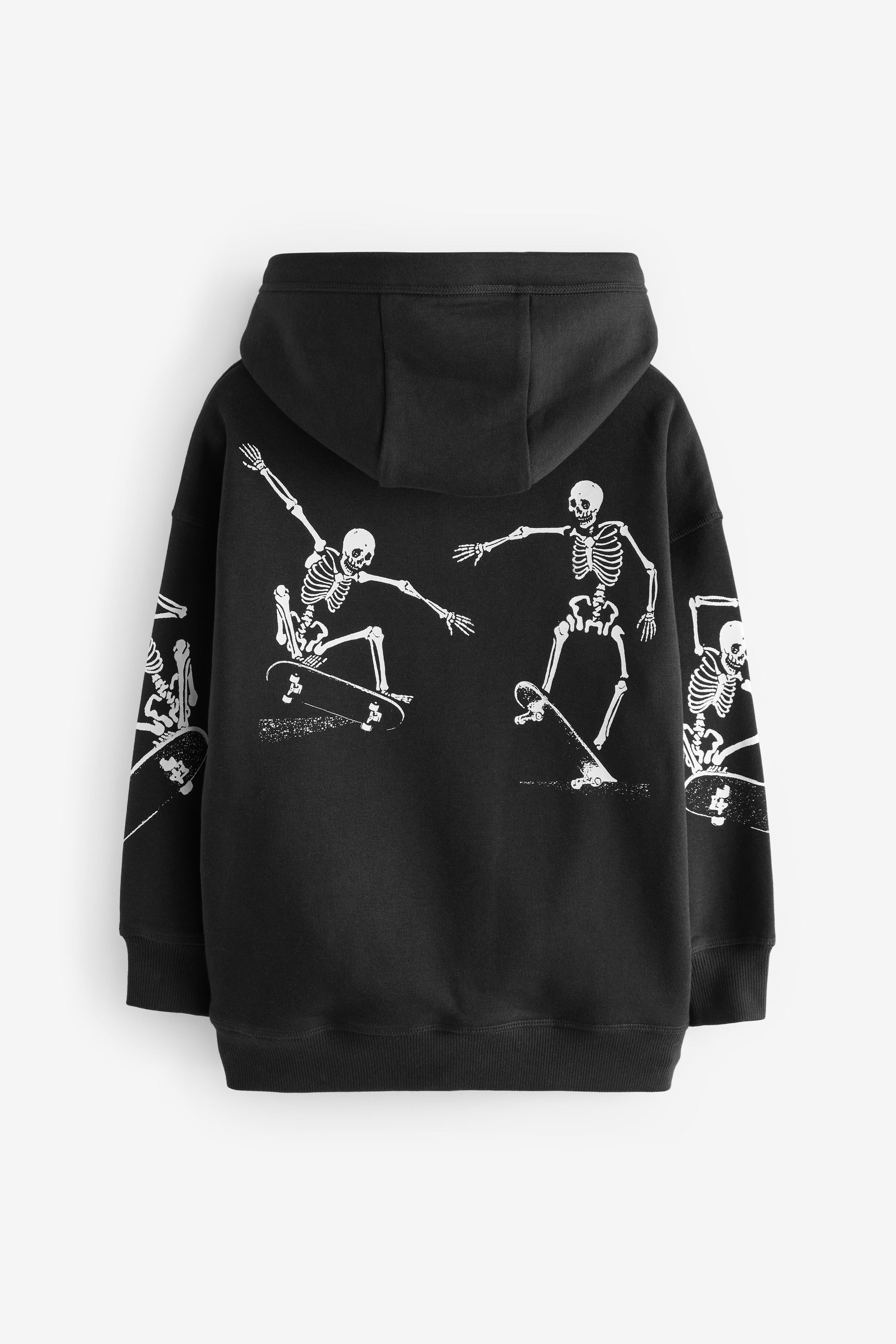 Buy Black Skeleton Print Hoodie 3 16yrs from the Next UK online shop