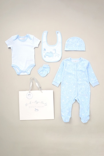 Rock-A-Bye Baby Boutique  Printed All in One Cotton 5-Piece Baby Gift Set