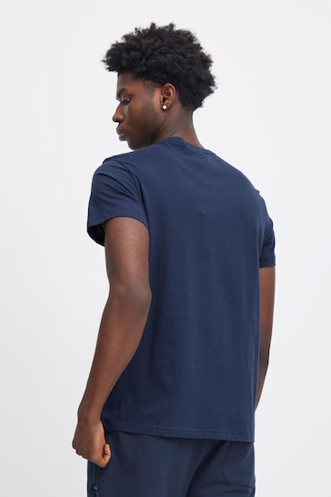 Blend Blue Camo Printed Short Sleeve T-Shirt