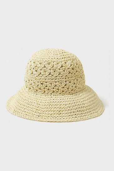 Crew Clothing Company Natural Plain Paper Bucket Hat