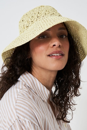 Crew Clothing Company Natural Plain Paper Bucket Hat