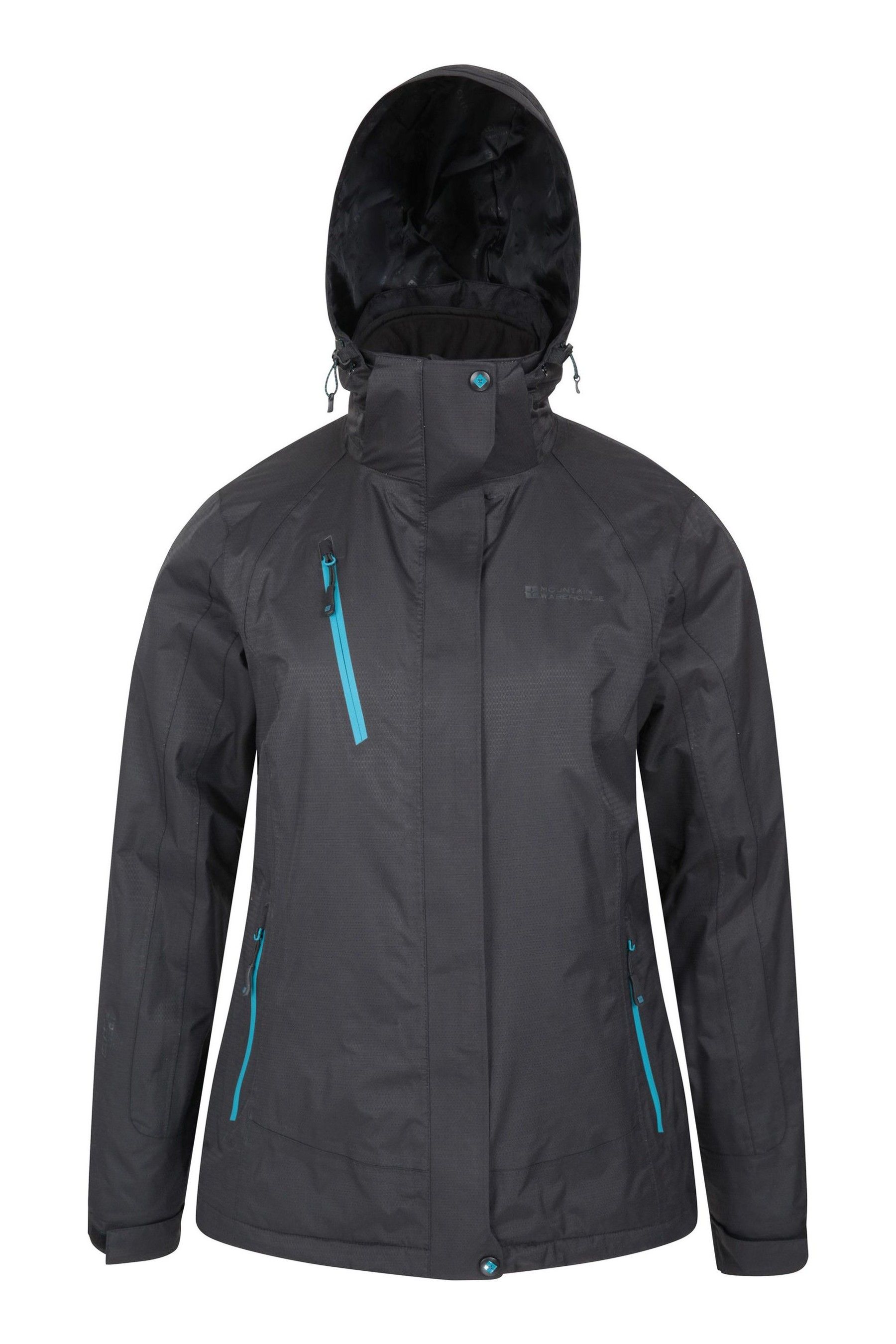 Mountain Warehouse Black Bracken Extreme Womens 3 in 1 Waterproof Jacket