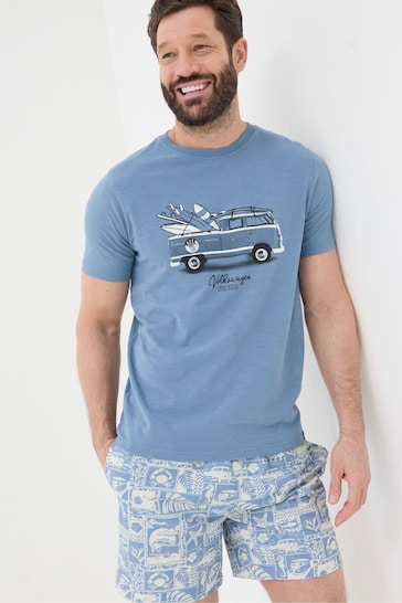 FatFace Blue VW Photo T-Shirt