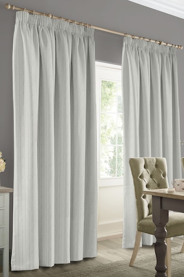 Sophie Allport Grey Stamford Stripe Made to Measure Curtains