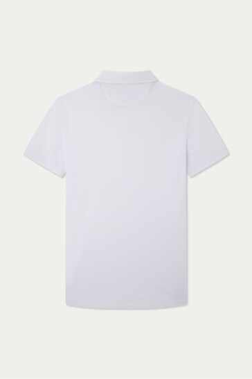 Hackett London Men White Short Sleeve Polo Shirt