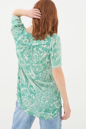FatFace Blue Cassidy Patched Paisley Tunic