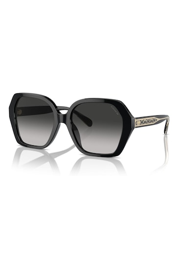 COACH Hc8404U Irregular Black Sunglasses