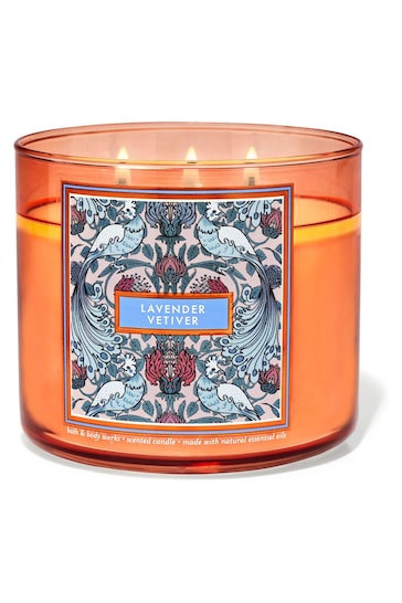 Bath & Body Works Lavender Vetiver 3-Wick Candle 14.5 oz / 411 g