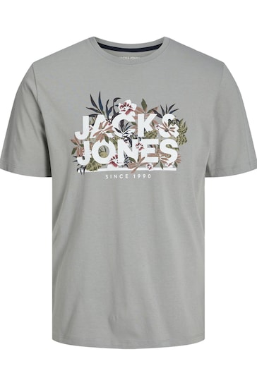 JACK & JONES JUNIOR Grey Short Sleeve Crew Neck Printed T-Shirt 3 Pack